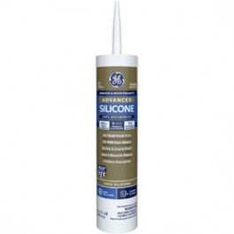 GE 5010 2811093 10.1 OZ WHITE ADVANCED SILICONE II WINDOW & DOOR SEALANT