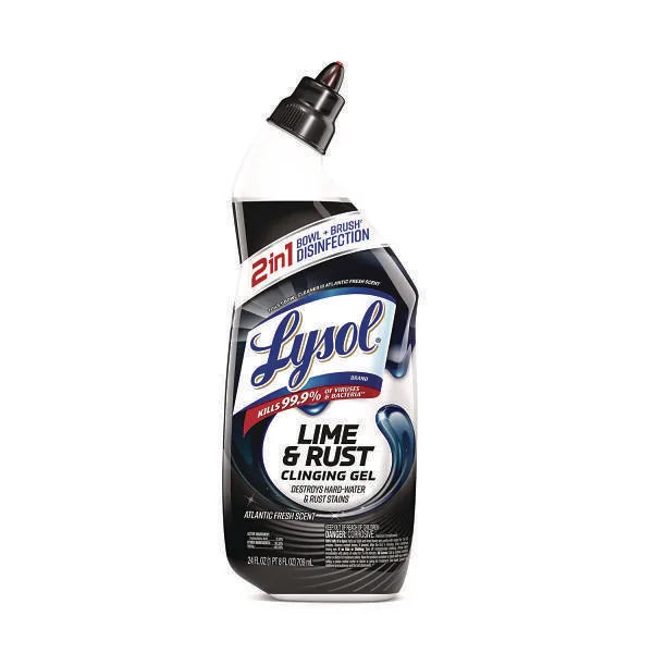 Disinfectant Toilet Bowl Cleaner W/Lime/Rust Remover, Atlantic Fresh, 24 Oz