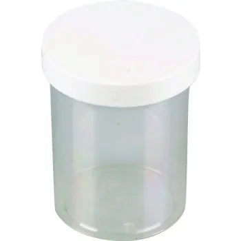 8 Ounce Clear Plastic Paint Jar And Lid