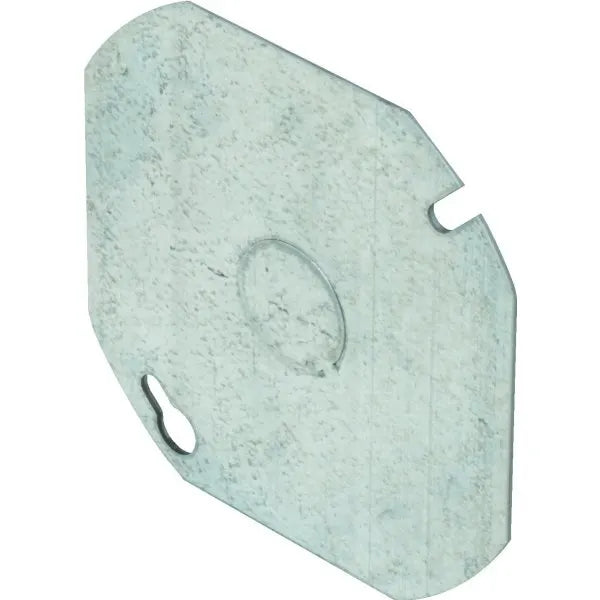 Hubbell 4 In Octagonal Steel Cover Plate W/ 1/2 In Knockout (Gray)