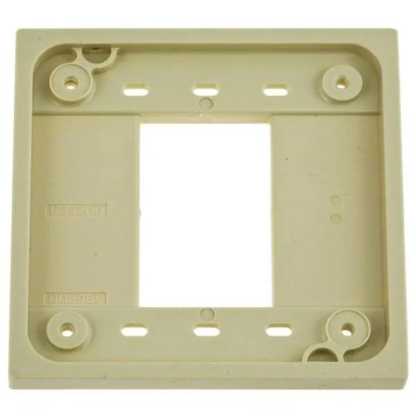Hubbell 1-2 Gang 4-Plex Adapter Plate, 4", Ivory