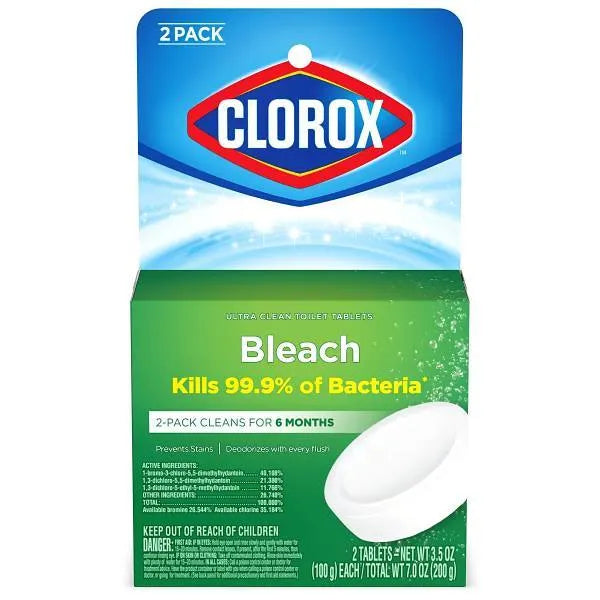 Clorox Ultra Clean Toilet Tablets With Bleach, 3.5 Oz,
