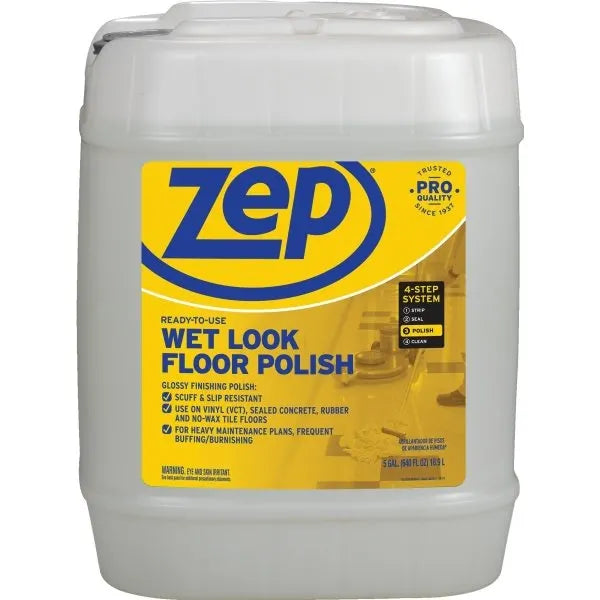 Zep Wet Look High Gloss Floor Polish, 5 Gal
