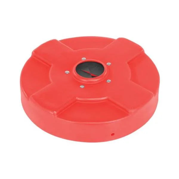 Vestil Drum Recyc Lid Flap 30 Gallon Red