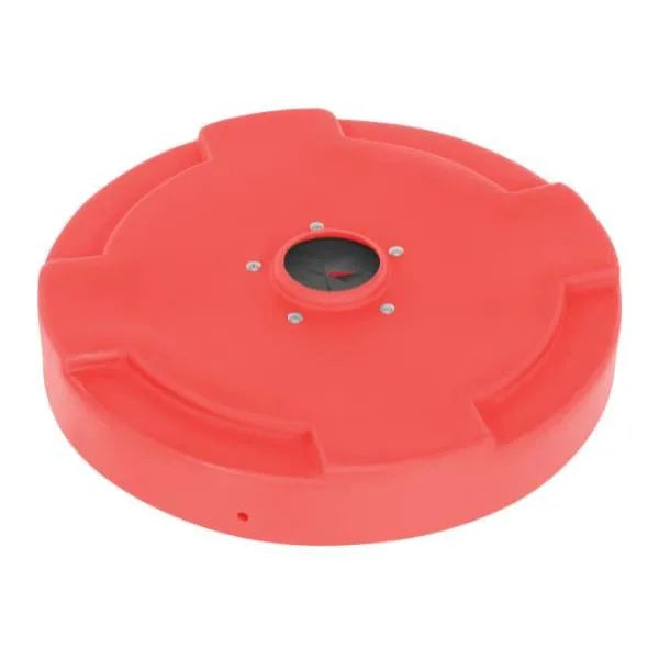 Vestil Drum Recyc Lid Flap 55 Gallon Red