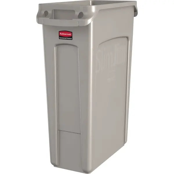 Rubbermaid Commercial Slim Jim 23 Gallon Trash Can (Beige)