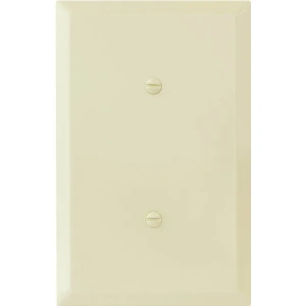 Titan3 1-Gang Jumbo Smooth Blank Wall Plate (Ivory)