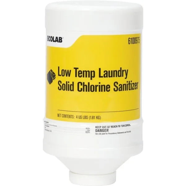 Ecolab® Low Temp Laundry Solid Chlorine Sanitizer, 4lb