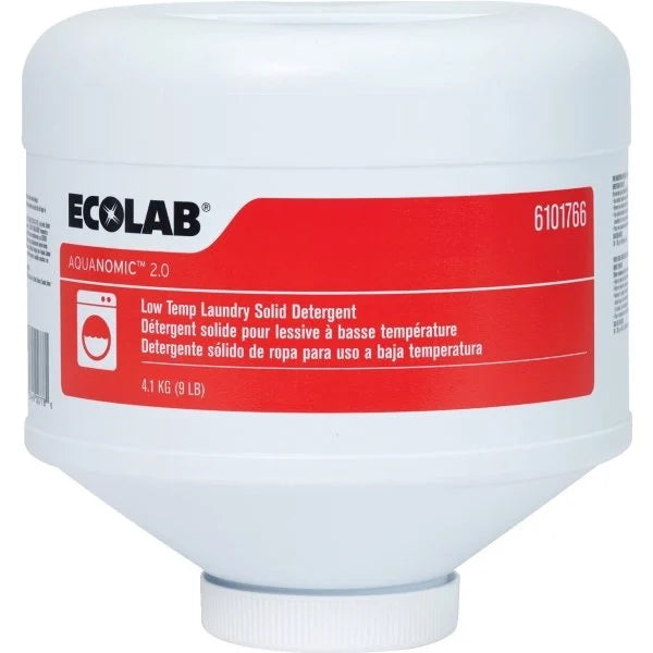 Ecolab® Aquanomic 2.0 Low Temp Laundry Solid Detergent, 9lb