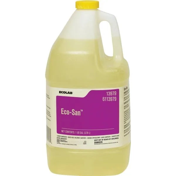 Ecolab® Eco-San Liquid Machine Warewash Sanitizer, 1 Gallon