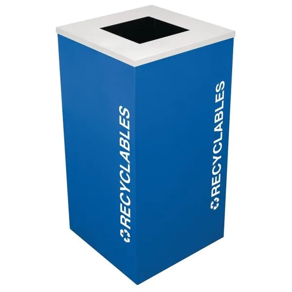 Kaleidoscope 24 Gallon Square Modular Recycling Receptacle Rc-Kdsq-R Ryx