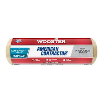 Wooster 9" American Contractor 3/8" Nap Roller Cover Side Stack