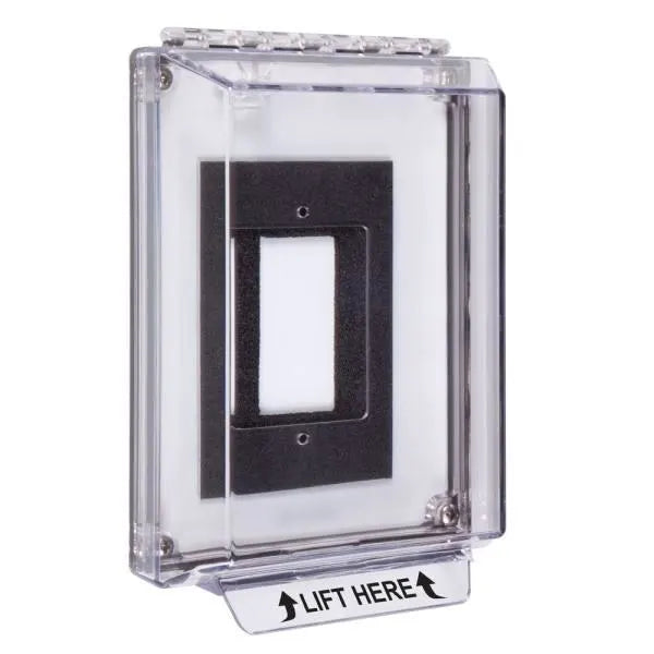 Safety Technology Universal Stopper Low Profile Fire Alarm Stopper, Backplate Flush Devices, Clear