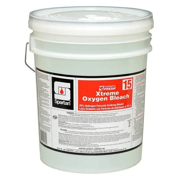 Spartan Clothesline Fresh, Xtreme Oxygen Bleach 15, 5 Gal