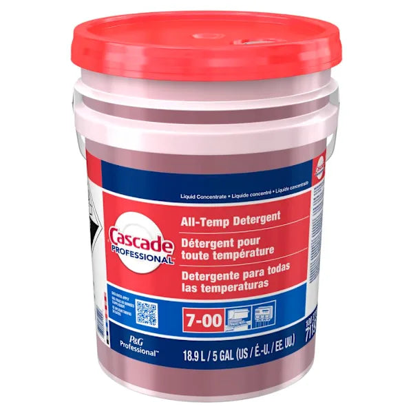 Cascade Liquid Concentrate All-Temp Dishwasher Detergent, Closed Loop, 5 Gallons