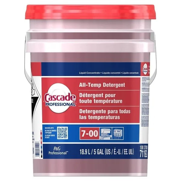 Cascade Liquid Concentrate All-Temp Dishwasher Detergent, Closed Loop, 5 Gallons