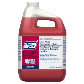Clean Quick Broad Range Quaternary Sanitizer Liquid, Closed Loop, 1 Gallon