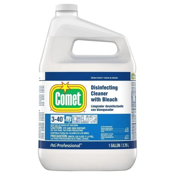 Comet® Disinfecting Cleaner With Bleach, Closed Loop, 1 Gallon