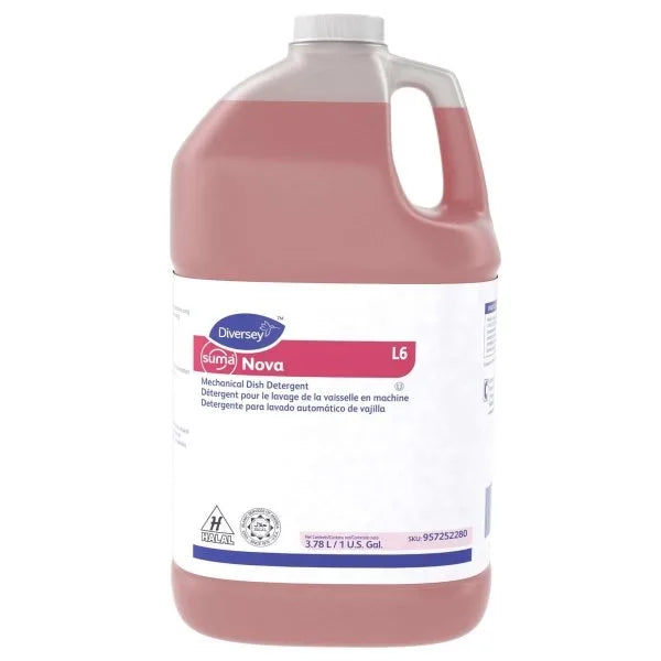 Suma 1 Gallon Nova L6 Non-Chlorinated Machine Dish Liquid Detergent