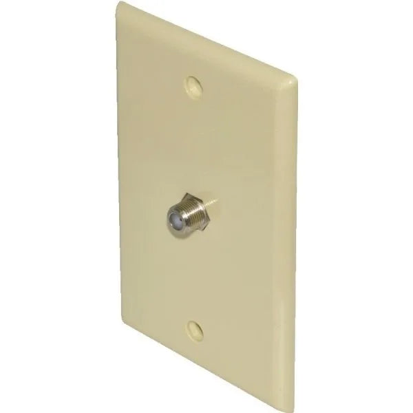Adamax Cable TV Jack Wall Plate, Ivory