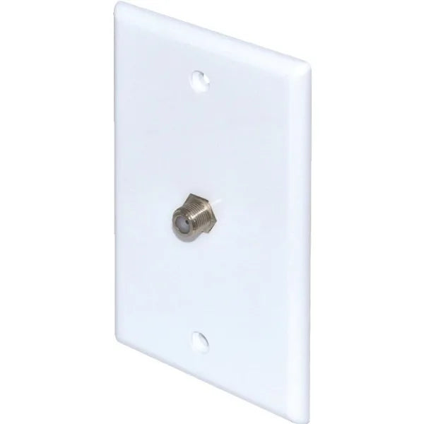 Adamax Cable TV Jack Wall Plate, White