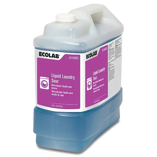 Ecolab® Liquid Laundry Sour 2.5 Gallon Bottle