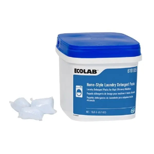 Ecolab® Home-Style Laundry Detergent Packs, 60-0.7 Oz