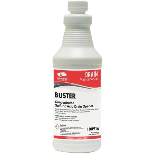 Theochem Laboratories Buster Liquid Drain Opener, Quart