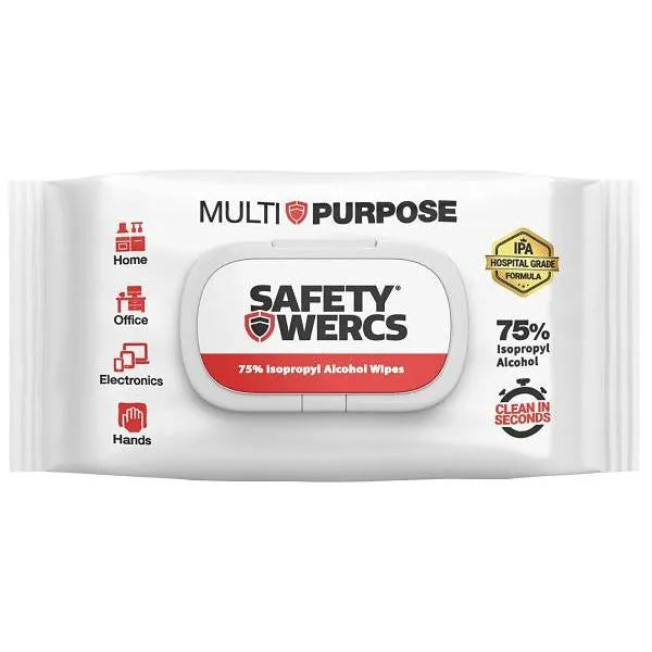 Safety Wercs Alcohol Wipes, 50 Wipes Per Pack