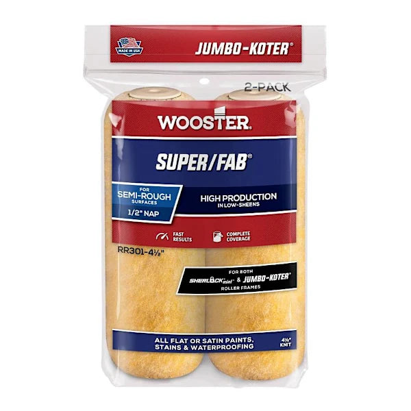 Wooster® Jumbo-Koter™ Super/Fab® 4-1/2" Mini Paint Rollers