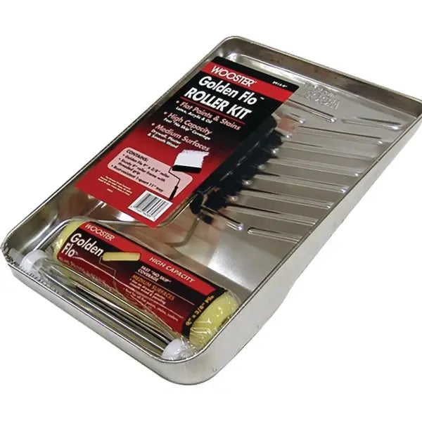 Wooster R914 9" Golden Flo Flat Paints Roller Kit, Package Of 12 Kits