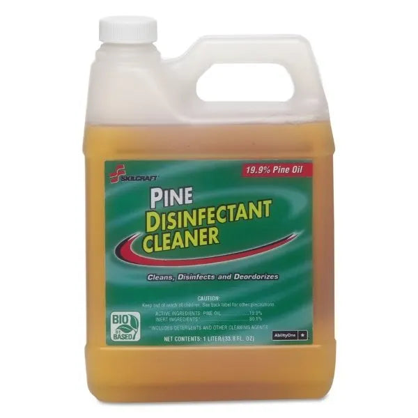 Skilcraft Pine Disinfectant Cleaner 19.9% Pine Oil 1,000ml 24 Bottles