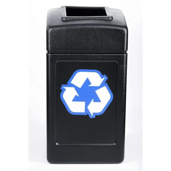Commercial Zone Polytec™ Recycling 42-Gal Square Mixed Recycling Lid Black