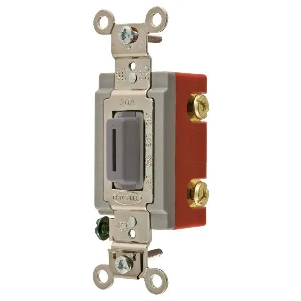 Hubbell-Pro 20 Amp 2-Position Locking Toggle Switch (Gray)