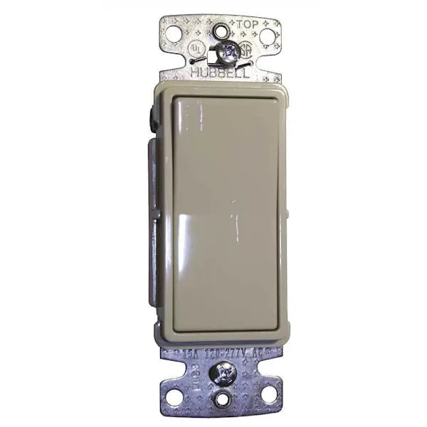 Hubbell Wiring 15 Amp 120 To 277-Volt 3-Way Rocker Switch, White