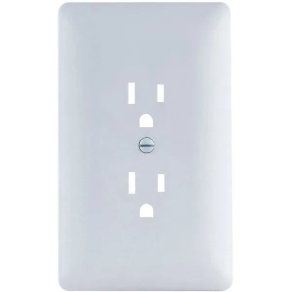 Titan3 1-Gang Duplex Plastic Wall Plate, White Textured