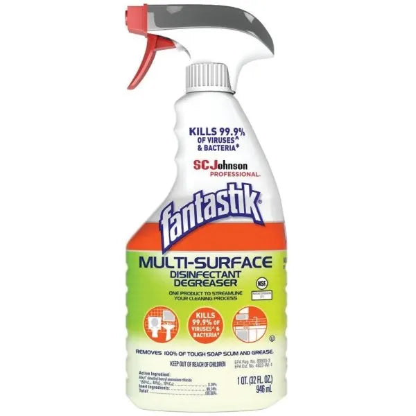 Fantastik Multi-Surface Disinfectant Degreaser, 32 Oz, Trigger