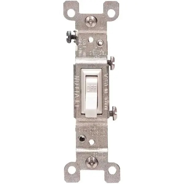 Leviton 15 Amp Single-Pole Switch, White