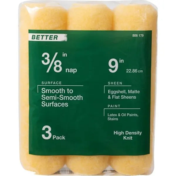 9" X 3/8" Polyester Knit Paint Roller Cover