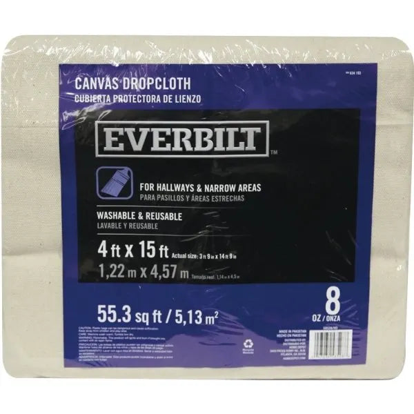 Everbilt 4 Ft. X 15 Ft. 8 Oz. Heavyweight Canvas Drop Cloth Runner