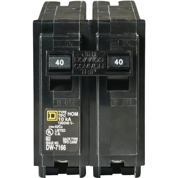 Square D #hom240cp Homeline 40 Amp 2 Pole Circuit Breaker