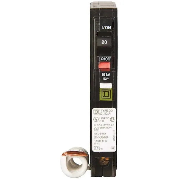 Square D Qo 20 Amp Single-Pole Combination Arc Fault Circuit Breaker(Qo120cafic)