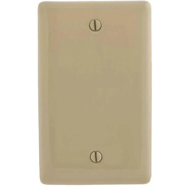 Hubbell 1-Gang Ivory Medium Size Box Mount Blank Wall Plate