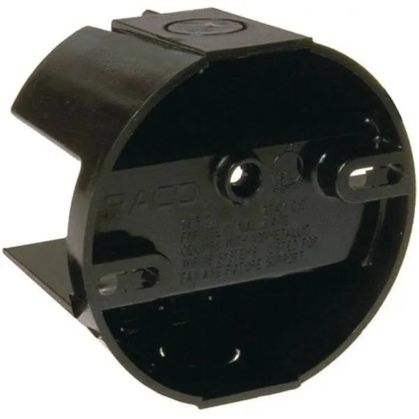 Raco Saddle-Box 4 In W Polycarbonate Black Round Ceiling Fan And Fixture Box