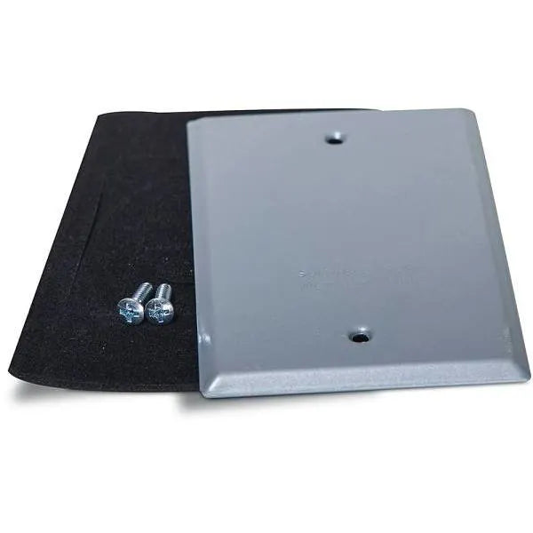 Bell N3r Weatherproof Wall Outlet Cover Plate, Blank Aluminum Gray, 1-Gang