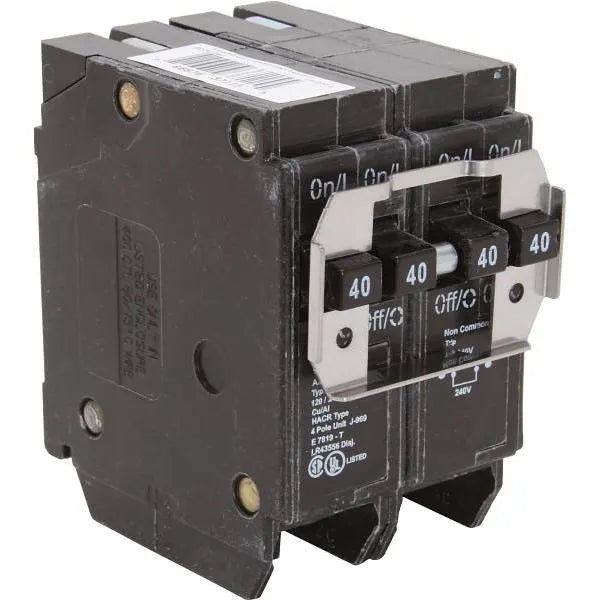 Eaton Br 2-40 Amp 2 Pole Bq Independent Trip Quad Breaker