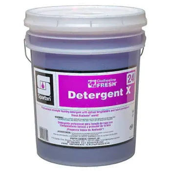 Spartan Clothesline Fresh, Detergnt X 24 Laundry Detergent, Fresh Lavender, 5 Gal