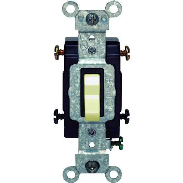 Leviton 20 A 120/277 V 4-Way Commercial Grade Ac Quiet Toggle Switch Ivory