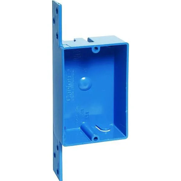 Carlon Pvc Blue 1-Gang 8 Cu." New Work Electrical Switch And Outlet Box