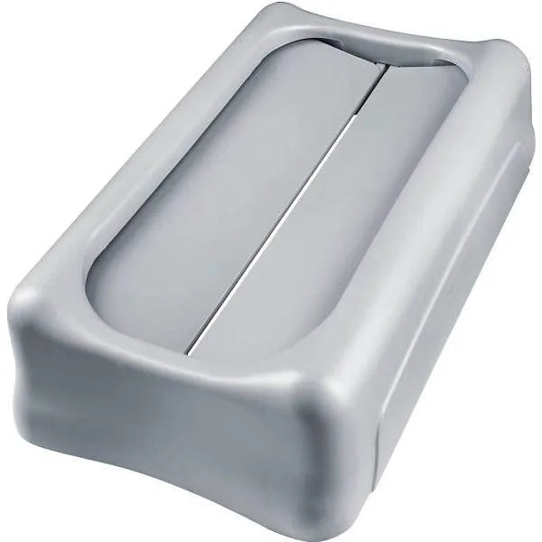 Rubbermaid Commercial Slim Jim Trash Can Swing Top Lid, Gray